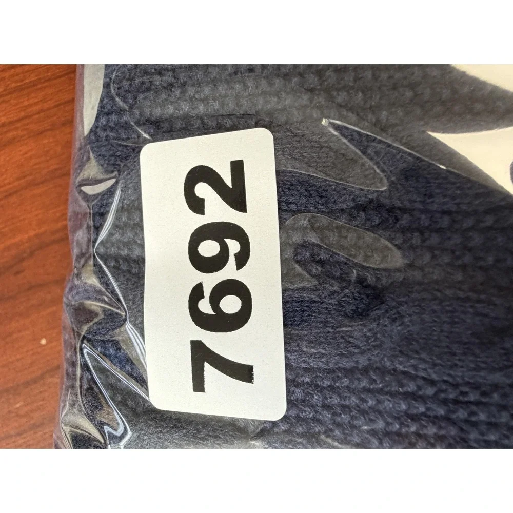 Lacoste Sweater Womens 44 Blue 100% Cotton Cable Knit Logo Button Cuff Pullover